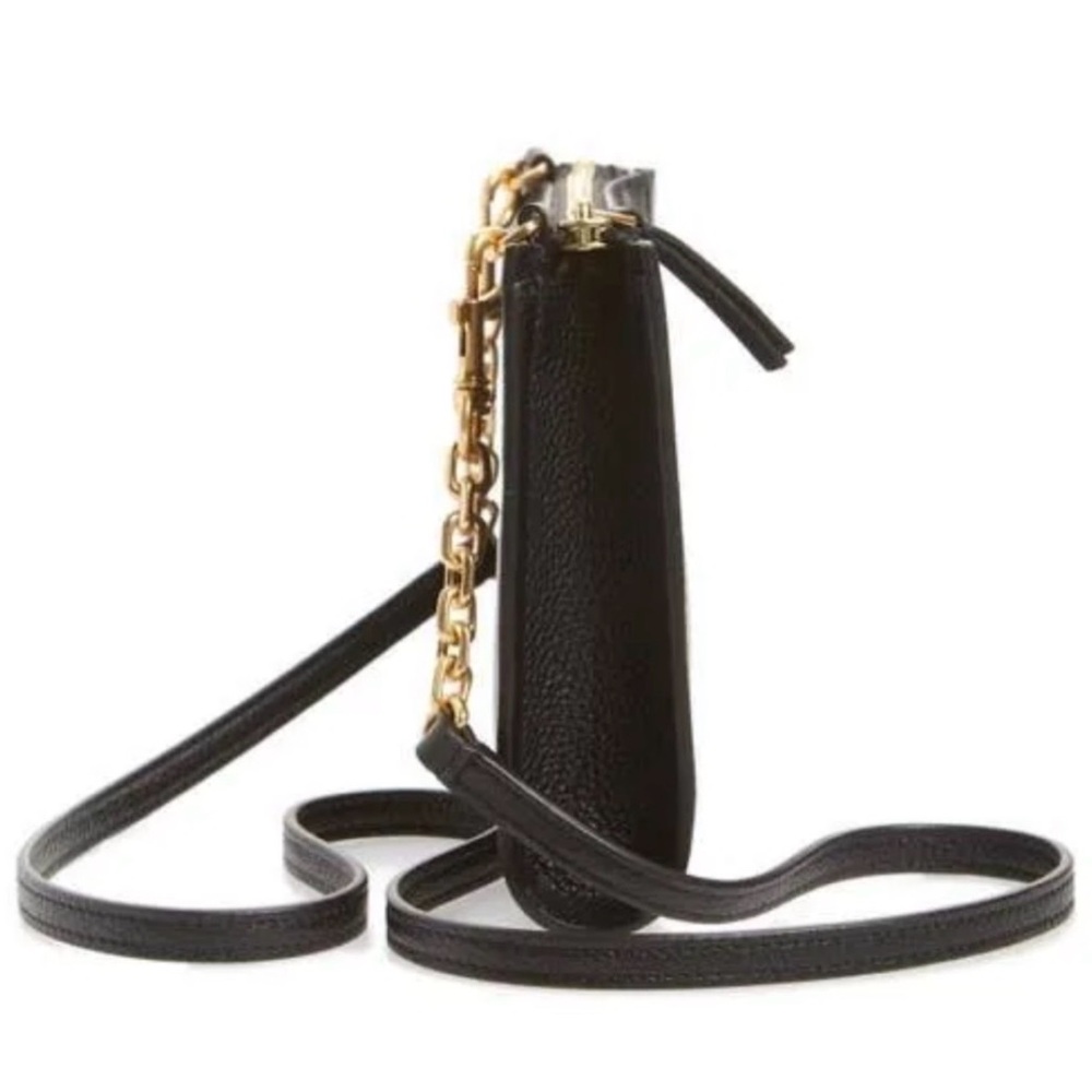 Tory Burch Carson Top Zip black Leather Crossbody - Picture 2 of 6